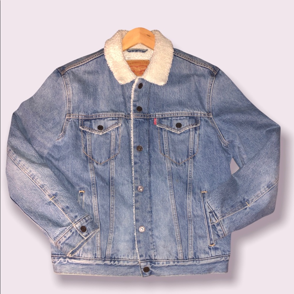 Levi’s Urban Outfitters Denim Sherpa Jacket Sz.Medium